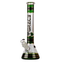 Grace Glass Bong Striped Series - verde