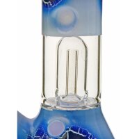 Bong de cristal de Black Leaf con percolador cúpula Snake azul