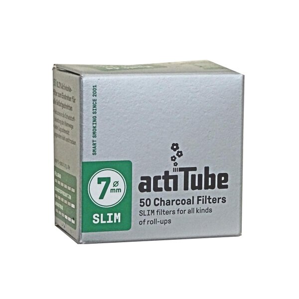 actiTube filtros de carbón activado Slim - 50 filtros